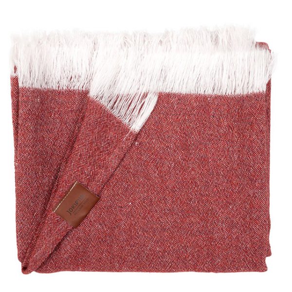 Throw blanket granite brick red